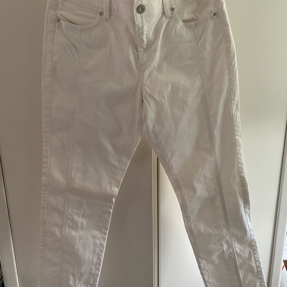 White House Black Market Ivory Denim Pants